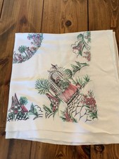 Vintage Crinoline Lady Southern belle Tablecloth Street scene Floral Chalet picture