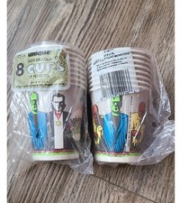 Vintage 1991 Universal Monsters Party Cups Unique 16ct Dracula Frankenstein picture