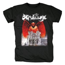 Vintage Sepultura Metal Band Heavy Cotton Black Full Size Unisex Shirt CC201 picture