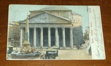 ROME - PANTHEON - Exterior vintage postcard travelled picture