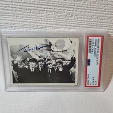 1964 O-Pee-Chee Beatles John Lennon #75 Series 2 B&W PSA 6 EX-MT Card picture