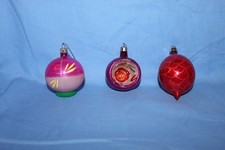 Christmas Ornaments Made in Poland Lot of 3 Radko? 1 3/4” picture