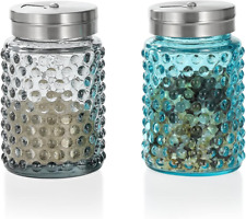 EVEREST Hobnail Salt and Pepper Shakers Glass Set of 2, 4.0 OZ with Salt Shaker picture