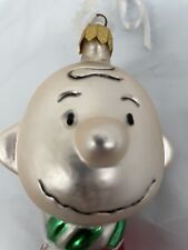 Vintage Charlie Brown UFS Komozja Polonaise Hand Blown Glass Christmas Ornament picture