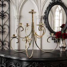 Vintage Mid Century Modern Silver Plated Candelabra Asymmetrical Multi Branch picture