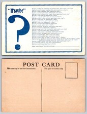 Vintage Maybe? Mystery Sentimental Poem Postcard - Early 1900s Unposted picture