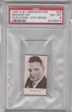 1937 Richard Dix C & T Bridgewater Film Stars 5th Series #22 - PSA 8 NM-MT picture