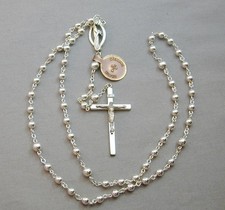 Sterling Silver CREED Rosary New With Tag 25” Must See picture