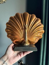 Vintage 1930s Art Deco Peacock TV Lamp Copper Chrome Vintage Radio Mood Light picture