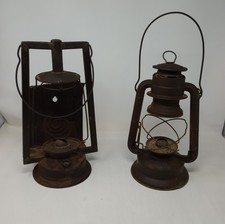Lot Of 2 Antique / Vintage Dietz Lanterns Including Buckeye Dash Lamp (SEE PICS) picture