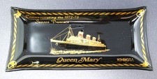 KNBC Smoked Glass Ashtray - RMS Queen Mary Ship 1972 - 73 Season Premier picture