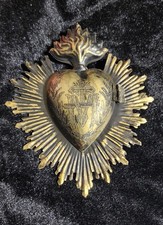 Old-style ex-voto in the shape of the Sacred Heart of Mary 4 in × 5 in. picture