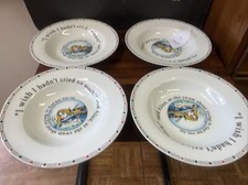 Alice In Wonderland Rimmed Soup Salad Bowl Cafe Paul Cardew Set Of 4 picture