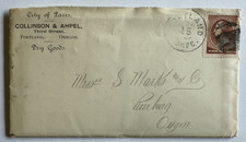 1884 Collinson & Ahpel Solomon Marks & Co Roseburg, OR Ad Postal Cover & Letter picture