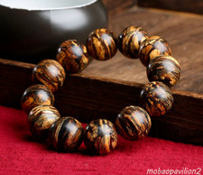 20mm Nha Trang 黑棋楠沉香 Wild Agarwood Bracelet Aloewood Mala Meditation Prayer Bead picture