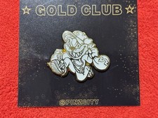 Pinzcity Gold Club Money Bag Hat Pin White Gold Scare Bear Glow In The Dark picture