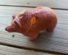 Vintage Native American Hand-Crafted Catlinite Pipestone Bear Signed picture