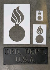 US Ordnance Dept Stencil Set- 4 WW2 Stencils - USA World War 2 picture