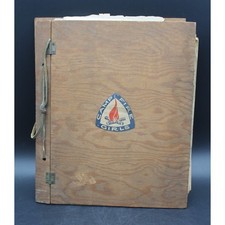 Vintage Camp Fire Girls Scrapbook 1940s 1950s Ephemera Washington Notes Diary picture