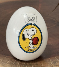 Rare🌟Vntage 1958🌟Snoopy Ceramic Egg 3” Piggy Bank 