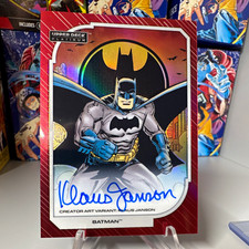 Upper Deck 2026 Platinum DC Batman #2 Creator Art Variant Red Rainbow Auto picture