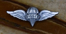 Vietnam War era U.S. Army Rigger Badge Wings Hallmarked L-22 Lordship Industries picture