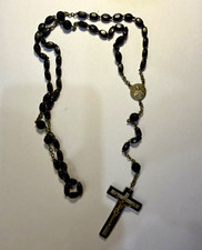 Vintage French Ebony Wood Catholic Rosary – France Ebony picture