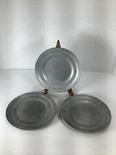 3 Vintage ~Wilton Armetale®️Pewter 5.75” Round Side Plates~ Columbia, P.A. picture