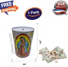 Maria Printed Piggy Bank, Religious Guadalupe 7.8