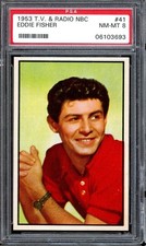 1953 Bowman TV & Radio NBC #41 Eddie Fisher PSA 8 picture