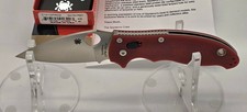 SPYDERCO Manix 2 DLT Exclusive Red G-10 Handles, CPM 20CV Tool Steel. C101GPRD2 picture