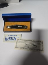 SCHRADE CUT. CO HERITAGE SERIES USA 1983 RED BONE #8041 LG 3-7/8” WHITTLER KNIFE picture