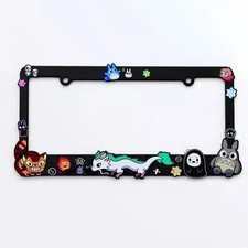 Ghibli Friends Custom License Plate Frame Car Anime Figure Spirited Away Totoro picture