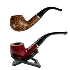 2 Durable Wooden Wood Smoking Pipe Tobacco Cigarettes Cigar Pipes Enchase Gift picture