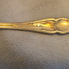 1847 Rogers Bros XS TRIPLE Silverplate Ladle, Engraved Grape Pattern picture