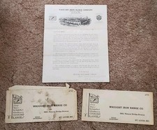 Vintage 1930s 1936 WROUGHT IRON RANGE COMPANY ST. LOUIS MO Order Form & Envelope picture