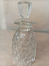 Vintage Fostoria American Clear Glass Ketchup / Condiments and Stopper 6.75