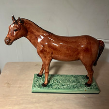 Vintage Eximious Italy Ceramic Horse Figurine Italian Pottery -Mid Century  picture