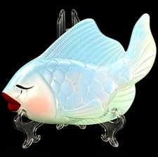 Vintage 60’s Miller Studio Chalkware Anthropomorphic Blue Pink 9” Fish picture