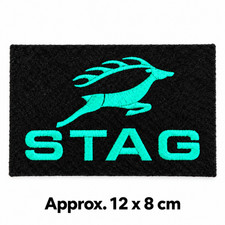 Triumph Stag Classic Car Logo Embroidered Sew On Felt Patch Badge Jacket 12x8 cm picture