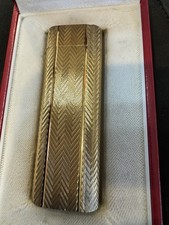 CARTIER VINTAGE GOLD PLATED CIGARETTE LIGHTER WITH BOX picture