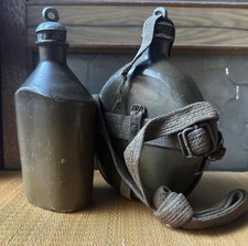 WWII Imperial Japanese Army Military Canteens 2pc Set Original Vintage IJA picture