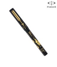 Parker Vector Time Check GT Roller Ball Pen Black Body Blue Ink Gold Trim RB New picture
