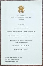 HISTORICAL MENU - GOERING - MUSOLINI - Lunch - ROME - November 7, 1933 picture