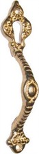 Victorian Vertical Keyhole Finger Pull Brass picture
