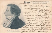 LP19 Mormon Religion Prophet Joseph Smith Schweizerischen Mission 1900 Postcard picture