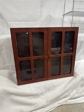 Wood Shadow Box Display Cabinet plexiglass Door Curio Shelf Trinket Miniatures picture