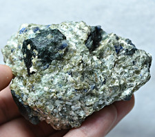 179 Gram Rare Dravite Tourmaline Crystals with Sapphire Crystals On Mica Matrix picture