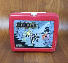 1980s Old Vintage 1989 Beetlejuice Movie Cartoon Plastic Lunchbox No Thermos picture