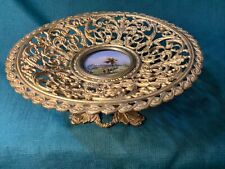 19th C. Victorian GRAND TOUR Crystal Palace 1851 Bronze Tazza Reverse Painted picture